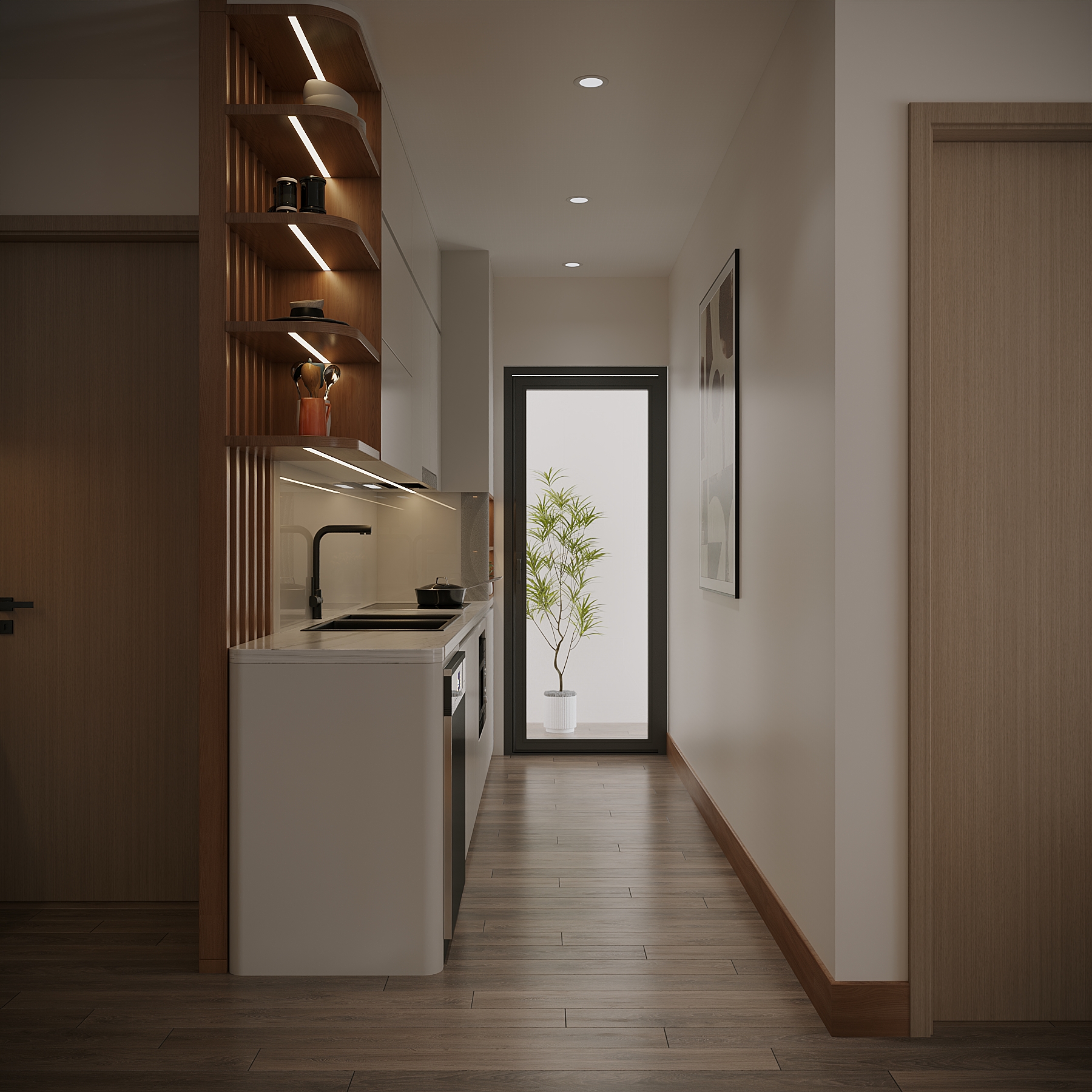 Thiết kế thi công nội thất nhà phố hiện đại Đô Lương: Giải cứu không gian chật hẹp 2 Không gian nội thất nhà phố hiện đại Đô Lương tối ưu diện tích.