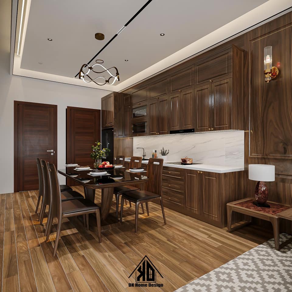 Báo giá nội thất nhà phố Nghệ An chi tiết nhất năm 2026 4 Báo giá nội thất nhà phố Nghệ An hạng mục phòng bếp đẹp