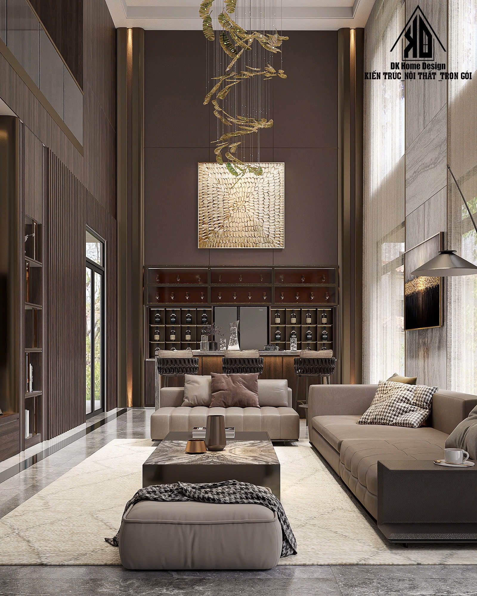 Thiết kế nội thất phòng khách Nghệ An đẹp & tối ưu chi phí 4 Thiết kế nội thất phòng khách luxury