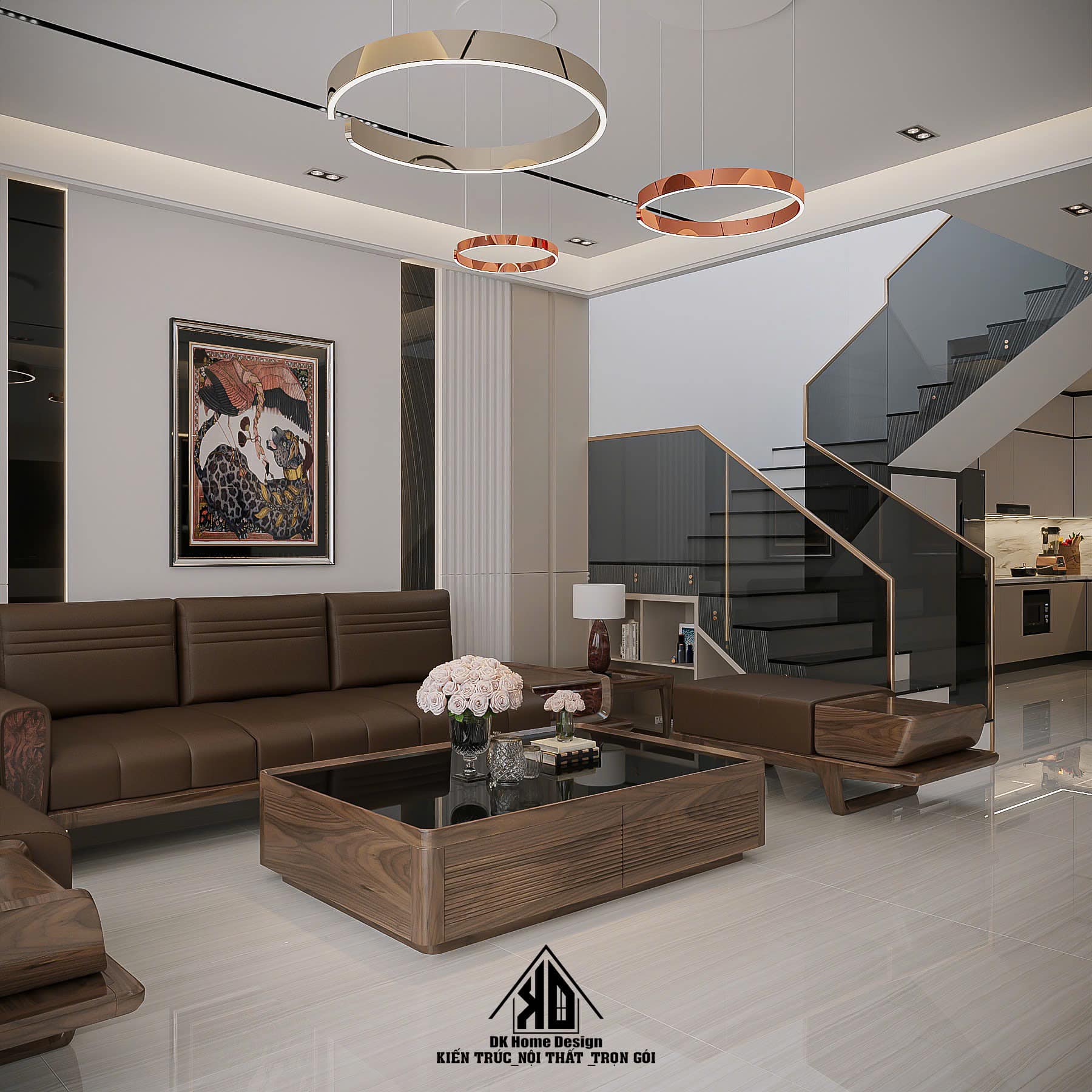 Thiết kế nội thất phòng khách Nghệ An đẹp & tối ưu chi phí 6 Nội thất phòng khách sang trọng