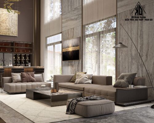 Thiết kế nội thất phòng khách Nghệ An đẹp & tối ưu chi phí 2 nội thất nhà phố Nghệ An