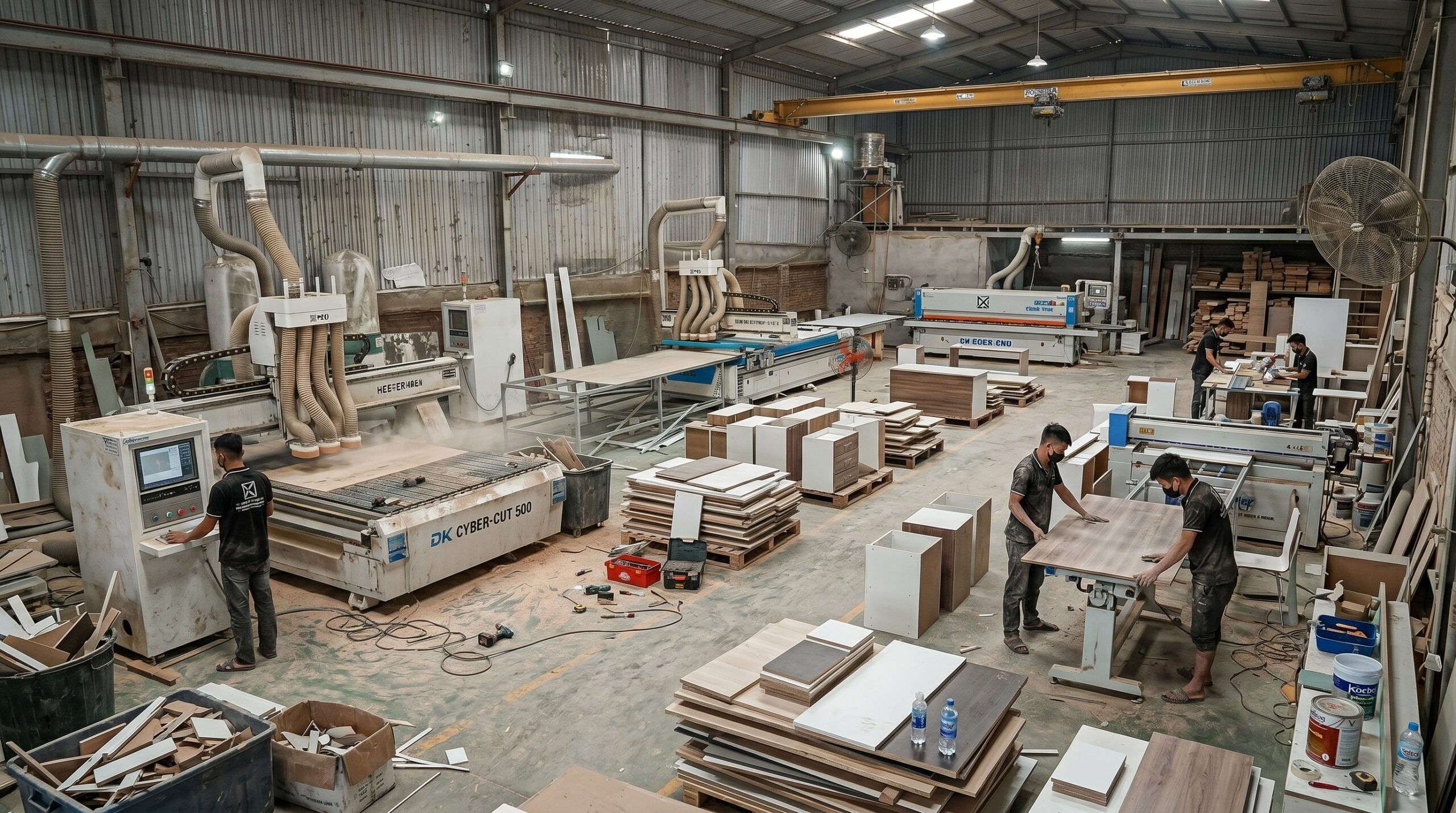 Công ty thi công nội thất có xưởng sản xuất trực tiếp Đô Lương uy tín - Giá tận gốc 6 Xưởng sản xuất nội thất quy mô lớn của Công ty Đạt Kỳ tại Đô Lương.