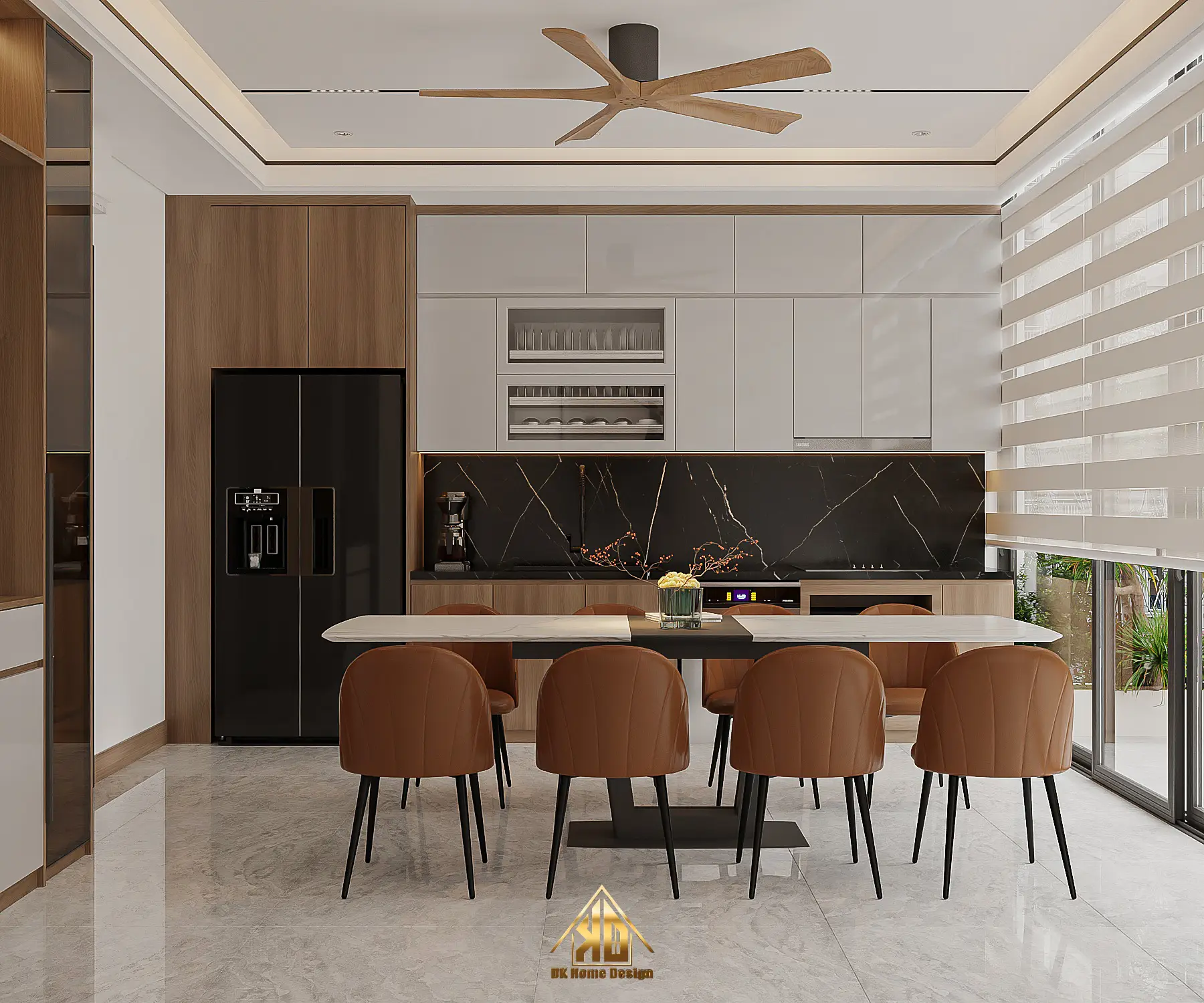 Thiết Kế Phòng Bếp Nhà Phố Hiện Đại Đô Lương: Tối Ưu Không Gian Sống 13 Bếp nhà phố phong cách hiện đại sang trọng