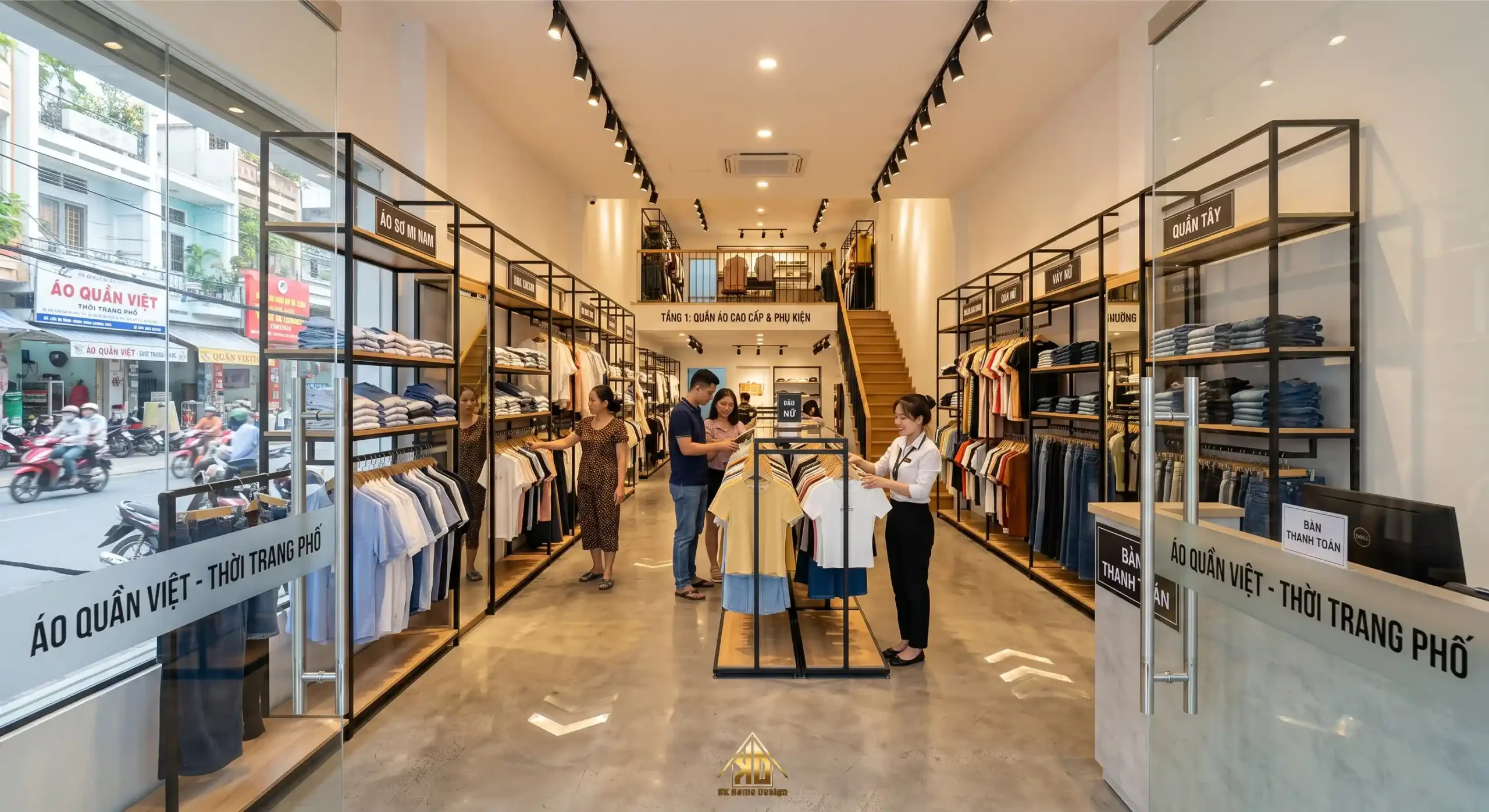Giải Pháp Thiết Kế Thi Công Nội Thất Nhà Phố Hiện Đại Kinh Doanh Kết Hợp Mặt Tiền 8m Sâu 20m 4 Bố trí nội thất nhà phố thương mại hợp lý