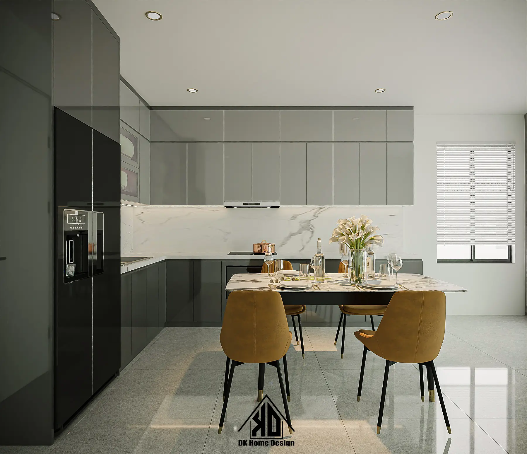 Thiết Kế Phòng Bếp Nhà Phố Hiện Đại Đô Lương: Tối Ưu Không Gian Sống 9 Cách trang trí phòng bếp nhà phố chữ L thông minh