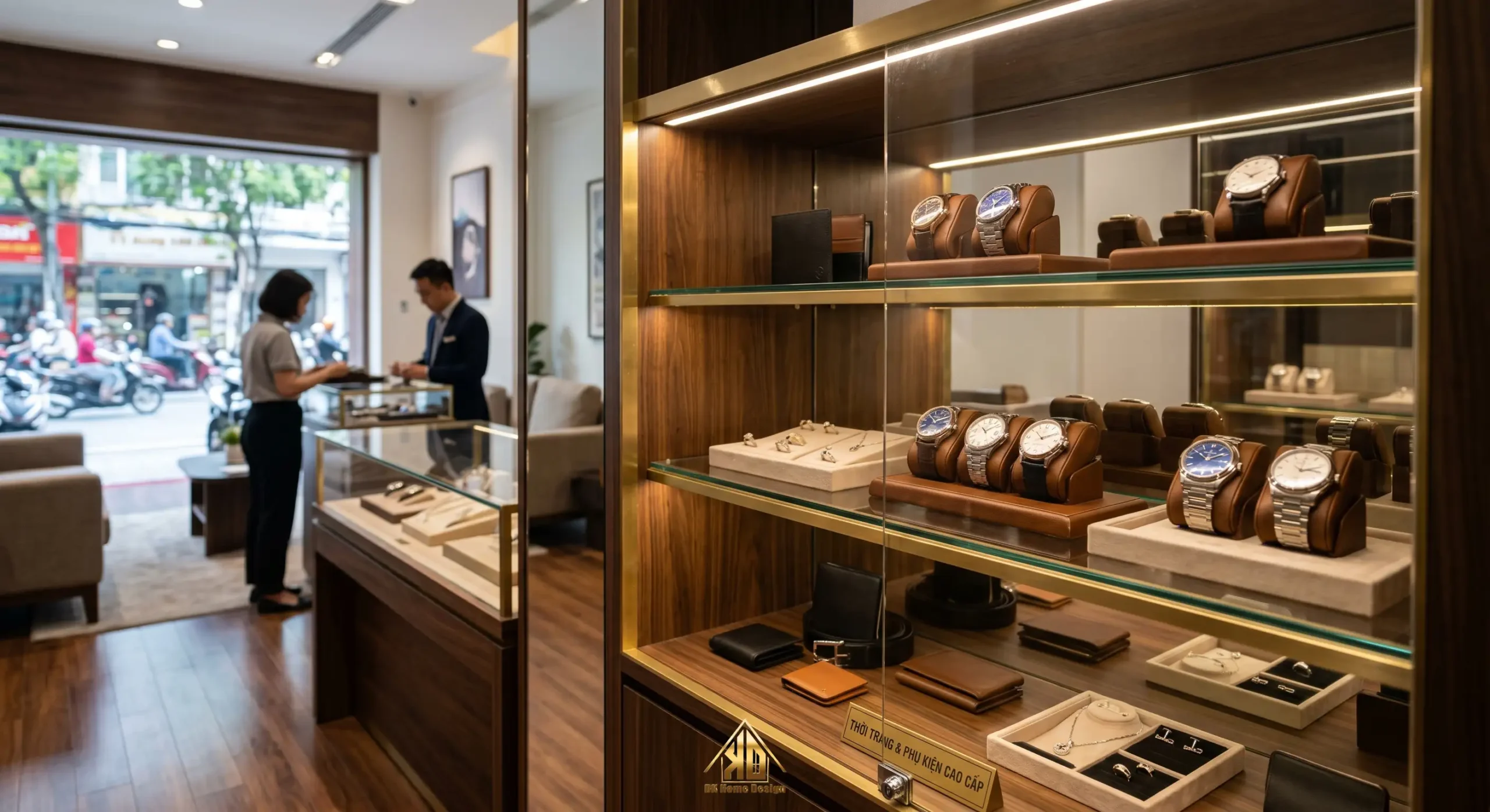 Giải Pháp Thiết Kế Thi Công Nội Thất Nhà Phố Hiện Đại Kinh Doanh Kết Hợp Mặt Tiền 8m Sâu 20m 9 Hệ thống ánh sáng led tủ kệ kinh doanh