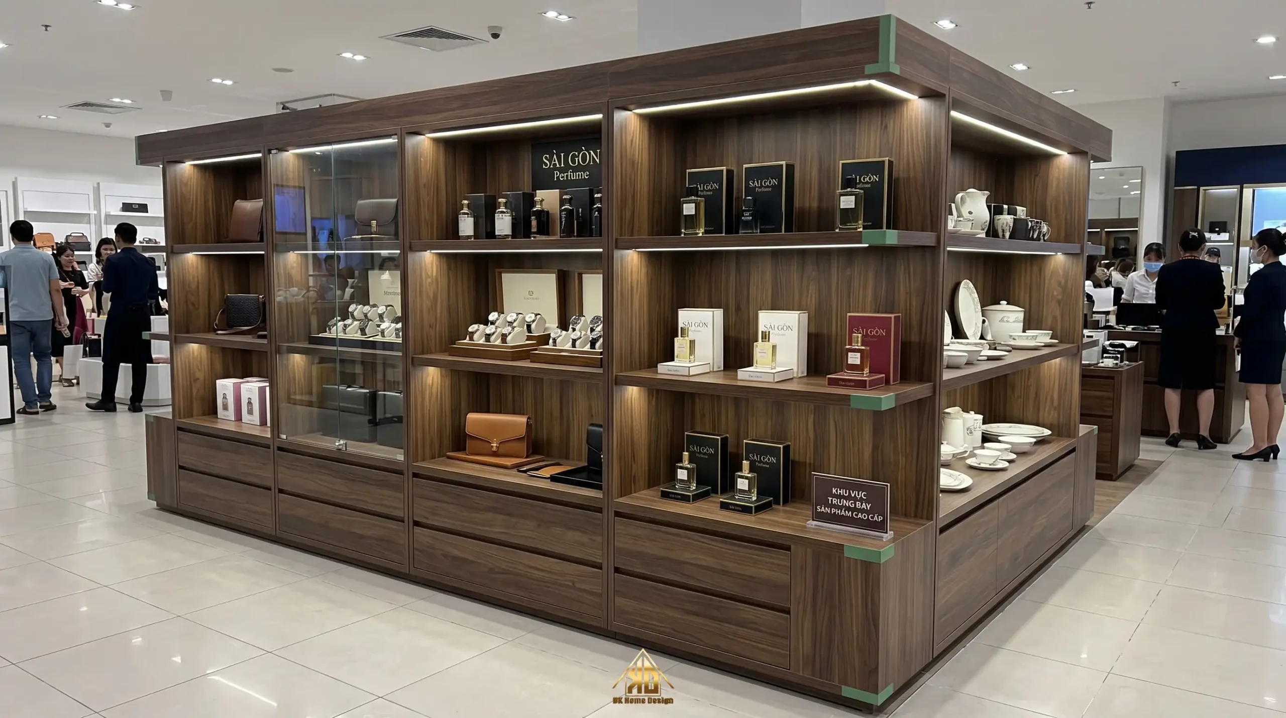 Giải Pháp Thiết Kế Thi Công Nội Thất Nhà Phố Hiện Đại Kinh Doanh Kết Hợp Mặt Tiền 8m Sâu 20m 3 Khu vực trưng bày nội thất nhà phố thương mại