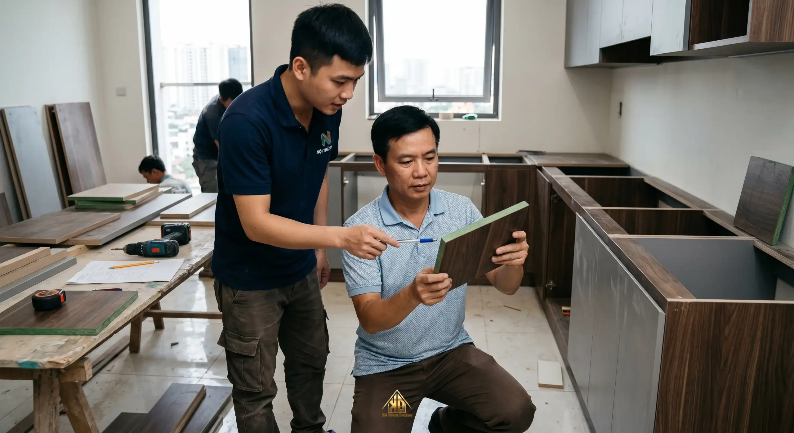 Thời gian để thiêt kế thi công nội thất nhà phố hiện đại Đô Lương ? Hạng mục & Quy trình trọn gói 12 Kinh nghiệm quản lý tiến độ nội thất: Kiểm tra vật liệu thực tế
