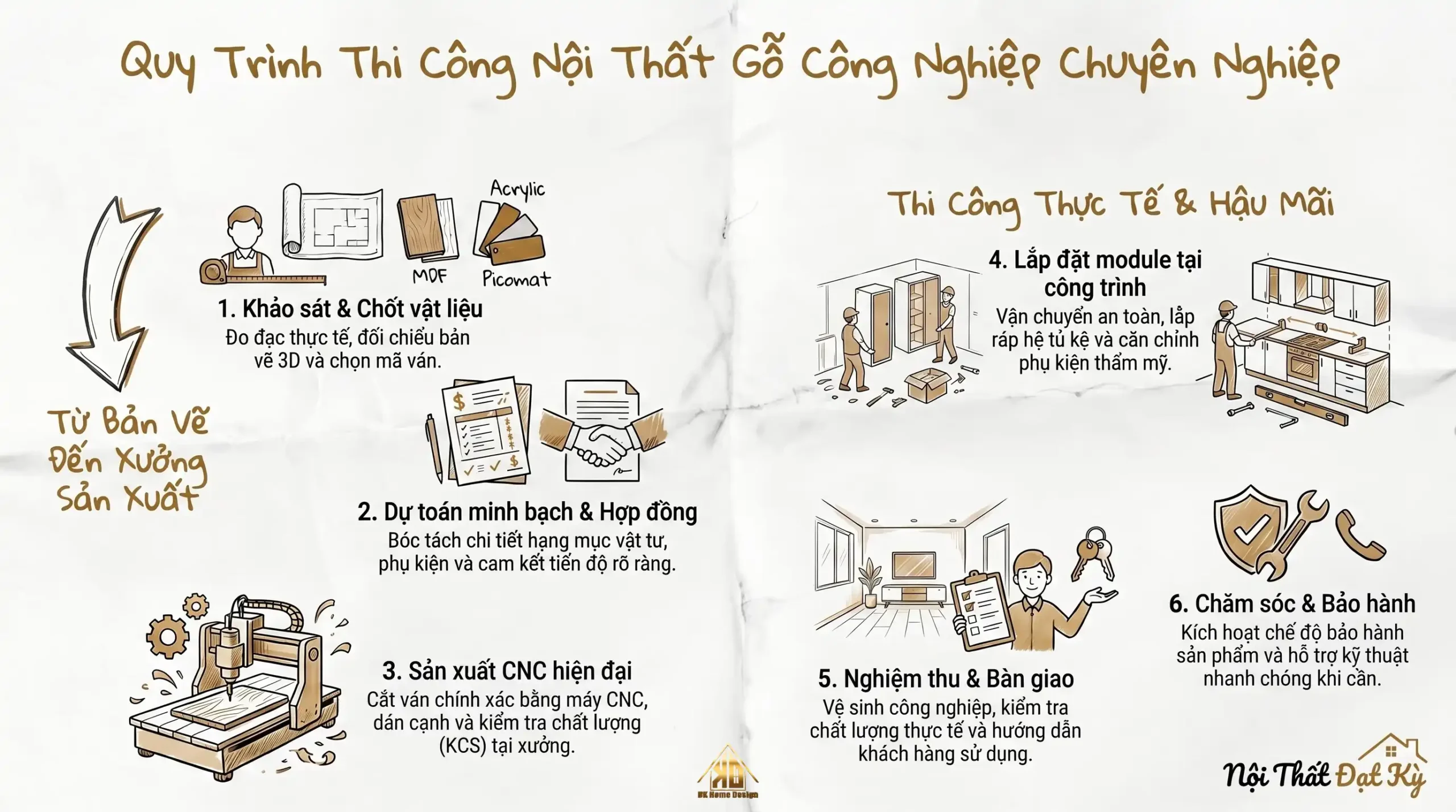 Giải Pháp Thiết Kế Thi Công Nội Thất Nhà Phố Hiện Đại Kinh Doanh Kết Hợp Mặt Tiền 8m Sâu 20m 17 Quy trình thi công nội thất trọn gói