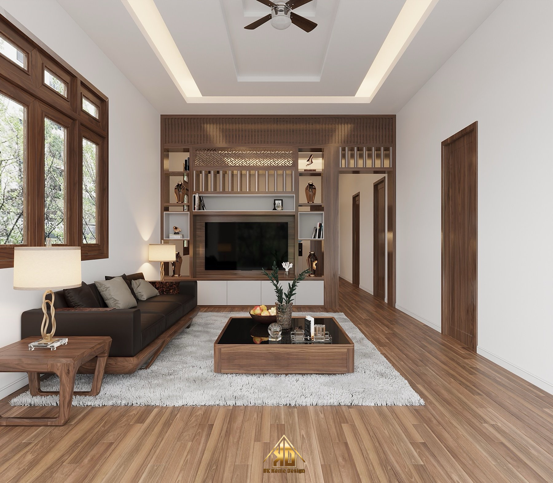 Ý tưởng thiết kế nội thất phòng khách nhà phố liền kề đẹp tại Đô Lương 3 Thi công nội thất phòng khách trọn gói tại Nghệ An tiết kiệm thời gian cho gia chủ bận rộn