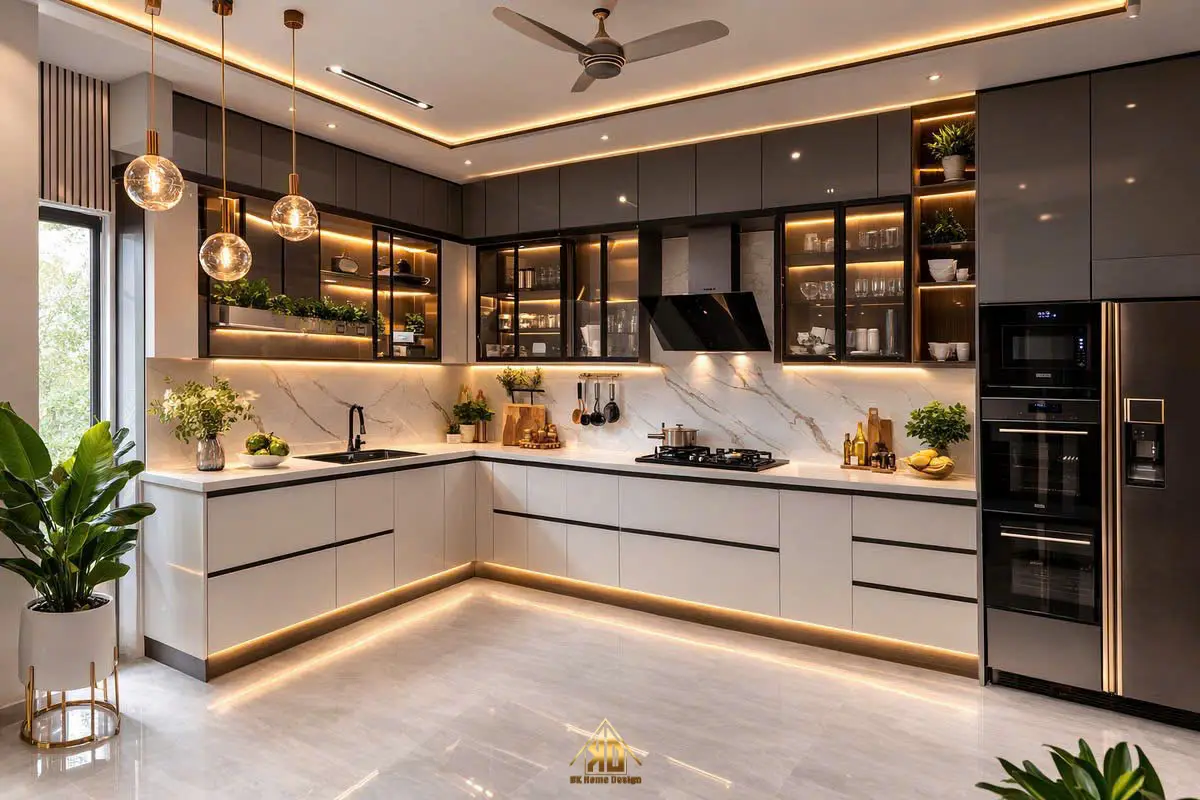 Thiết Kế Phòng Bếp Nhà Phố Hiện Đại Đô Lương: Tối Ưu Không Gian Sống 10 Thiết kế tủ bếp chữ L bằng gỗ công nghiệp