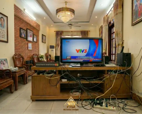 5 Sai lầm thi công nội thất phòng khách tại Đô Lương, Nghệ An khiến bạn "tiền mất tật mang" 32 Lỗi đi điện nước phòng khách thiếu ổ cắm