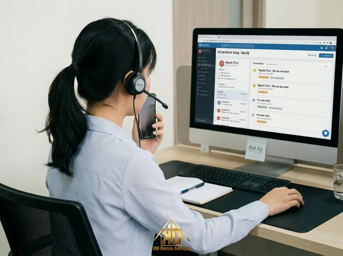 Cam Kết Bảo Hành Thi Công Nội Thất Phòng Khách Đô lương, Nghệ An năm 2026 | Nội Thất Đạt Kỳ 12 Nhân viên Nội Thất Đạt Kỳ tiếp nhận yêu cầu bảo hành qua Zalo
