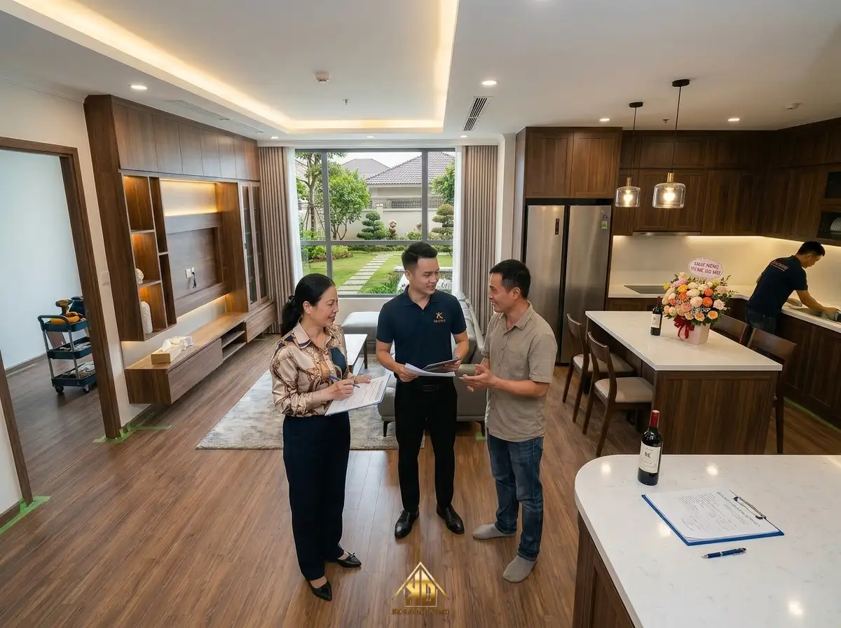 Kinh Nghiệm Thi Công Nội Thất Phòng Khách Nhà Ống Đô Lương, Nghệ An Đẹp & Tối Ưu Công Năng 3 Đơn vị thi công nội thất trọn gói Đô Lương giúp tiết kiệm thời gian