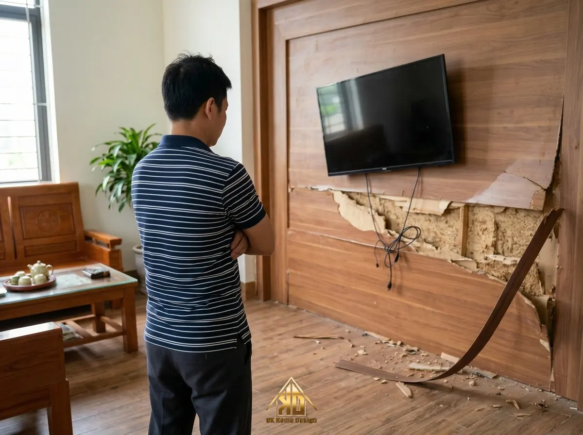 Cam Kết Bảo Hành Thi Công Nội Thất Phòng Khách Đô lương, Nghệ An năm 2026 | Nội Thất Đạt Kỳ 4 Khách hàng khó chịu vì đơn vị thi công nội thất từ chối bảo hành