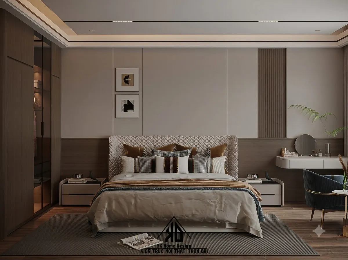 Kinh Nghiệm Phòng Ngủ Thi Công Nội Thất Trọn Gói Bằng Gỗ Công Nghiệp Sang Trọng Tại Đô Lương Nghệ An 4 Bản vẽ kỹ thuật và cách bố trí nội thất phòng ngủ đẹp, chuẩn phong thủy