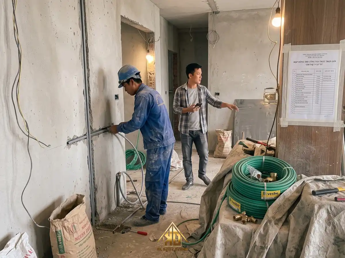 Sập bẫy giá rẻ: 3 chiêu trò "rút ruột" vật tư thi công nội thất trọn gói cần né gấp 1 Chiêu trò rút ruột vật tư thi công nội thất trọn gói