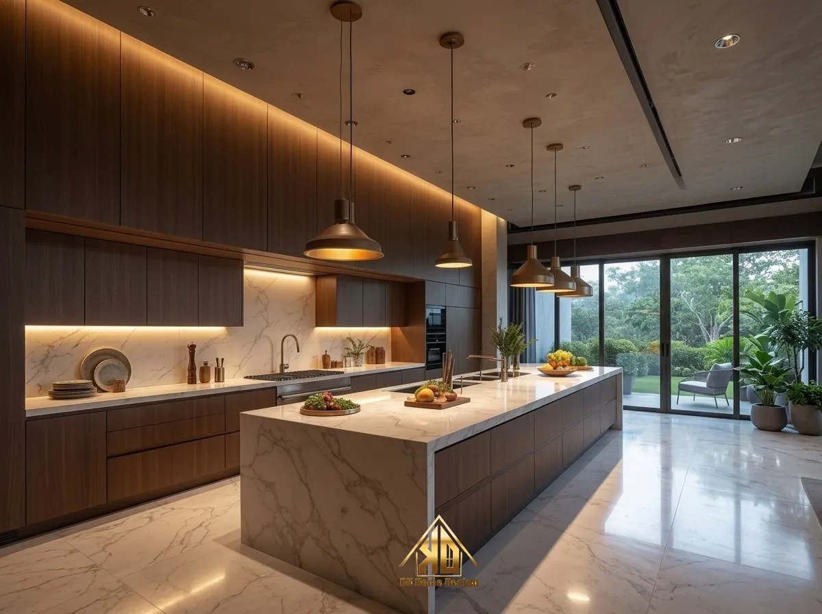 5 Lý do bắt buộc phải dùng nhựa picomat cho tủ bếp khi thi công nội thất trọn gói tại Đô Lương Nghệ An 13 Không gian bếp đẳng cấp xứng tầm biệt thự