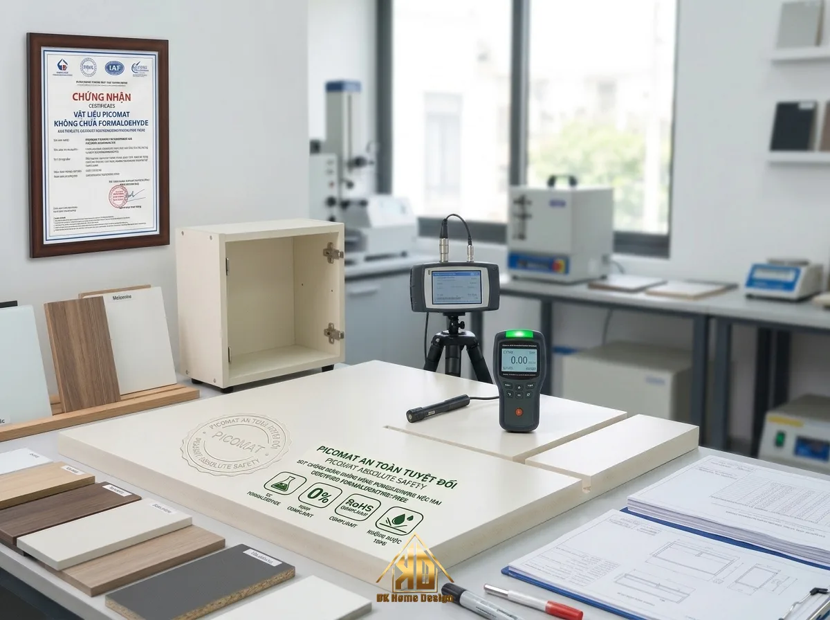 90% Gia Chủ Hối Hận Không Dùng Picomat Thi Công Nội Thất Trọn Gói Tủ Bếp Tại Đô Lương, Nghệ An 5 Độ bền của nhựa picomat khi ngâm nước thực tế