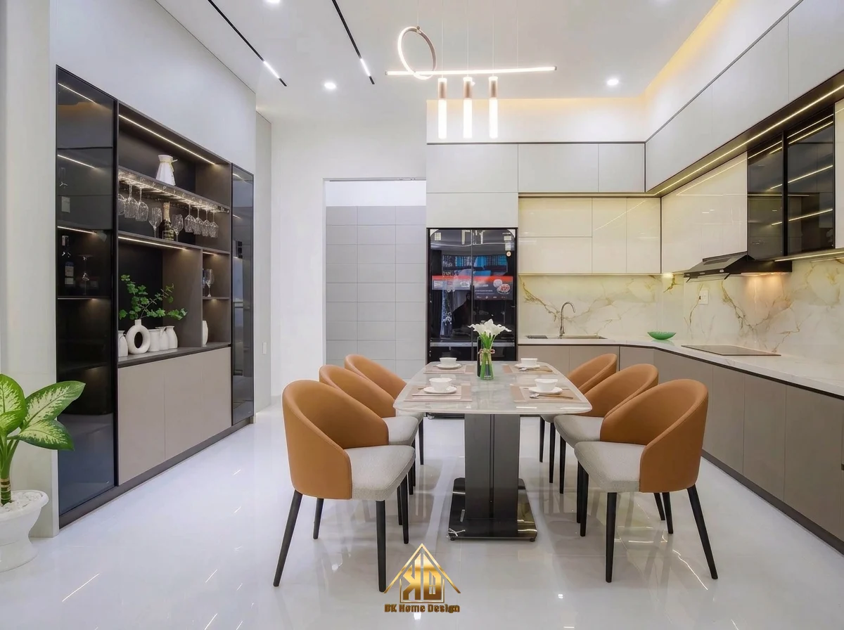 5 Lý do bắt buộc phải dùng nhựa picomat cho tủ bếp khi thi công nội thất trọn gói tại Đô Lương Nghệ An 14 Dự án tủ bếp nhà phố hiện đại tại Đô Lương