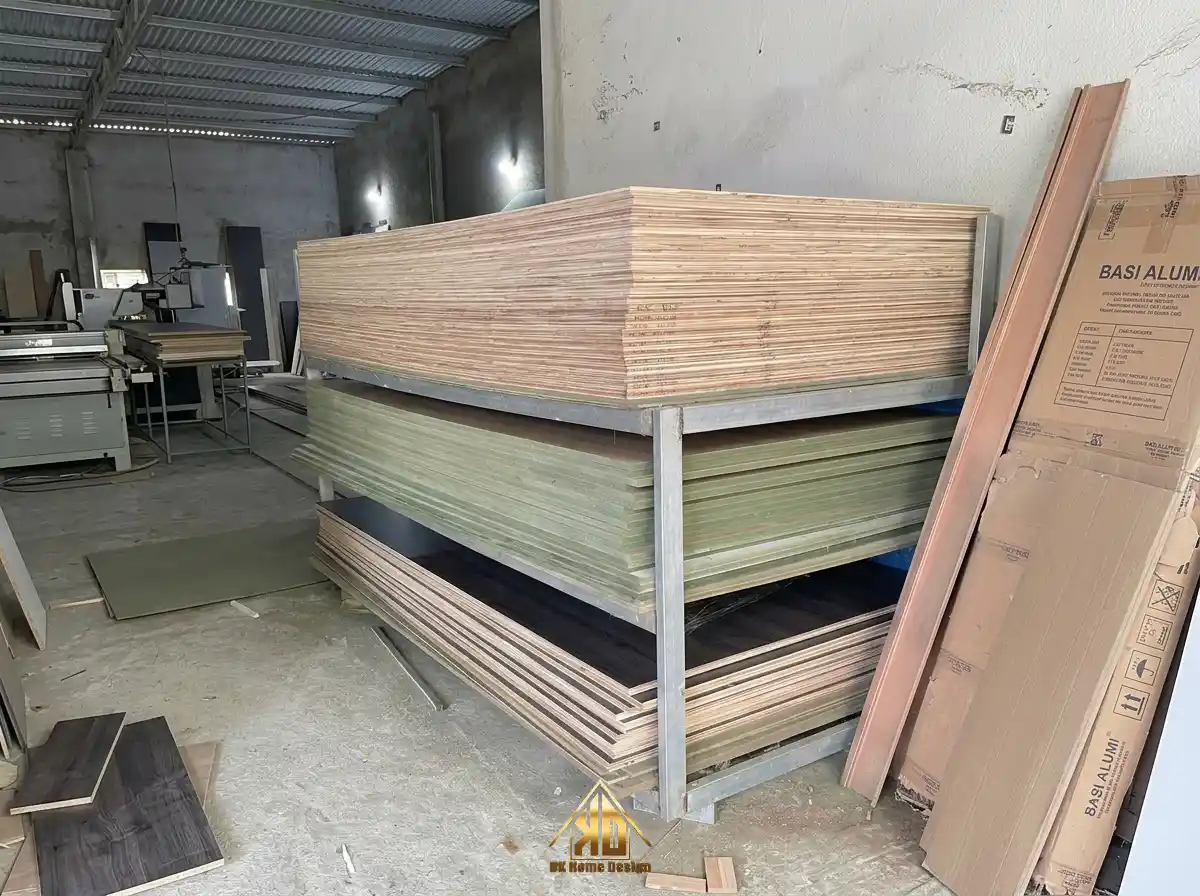 Thời Gian Hoàn Thiện Thi Công Nội Thất Trọn Gói Tại Đô Lương Nghệ An Mất Bao Lâu? Hạng Mục Và Quy Trình 12 Kho vật liệu gỗ công nghiệp tại Nội Thất Đạt Kỳ