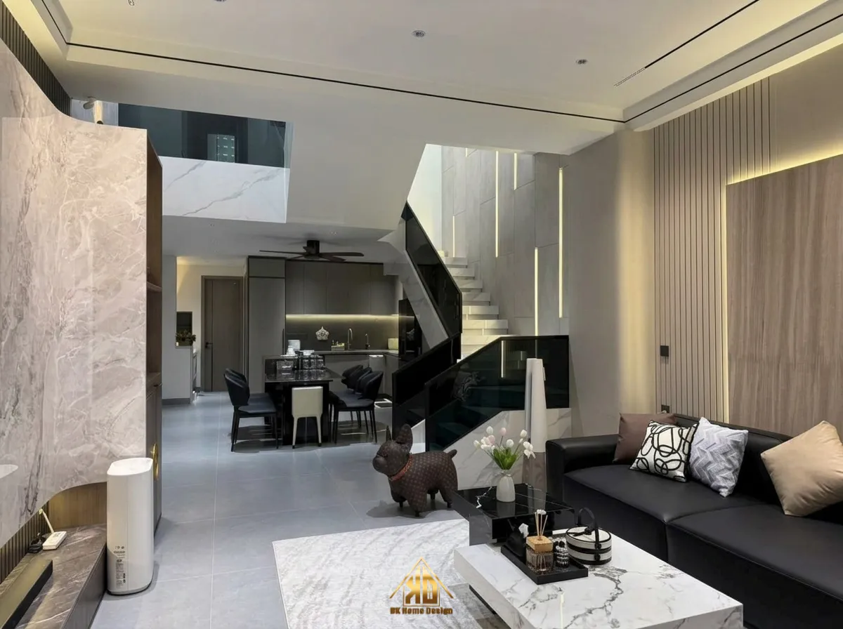 Dịch vụ thi công nội thất trọn gói cho nhà ống tại Đô Lương: Tối ưu chi phí và không gian năm 2026 2 Nội thất nhà ống gỗ công nghiệp Đô Lương bền đẹp