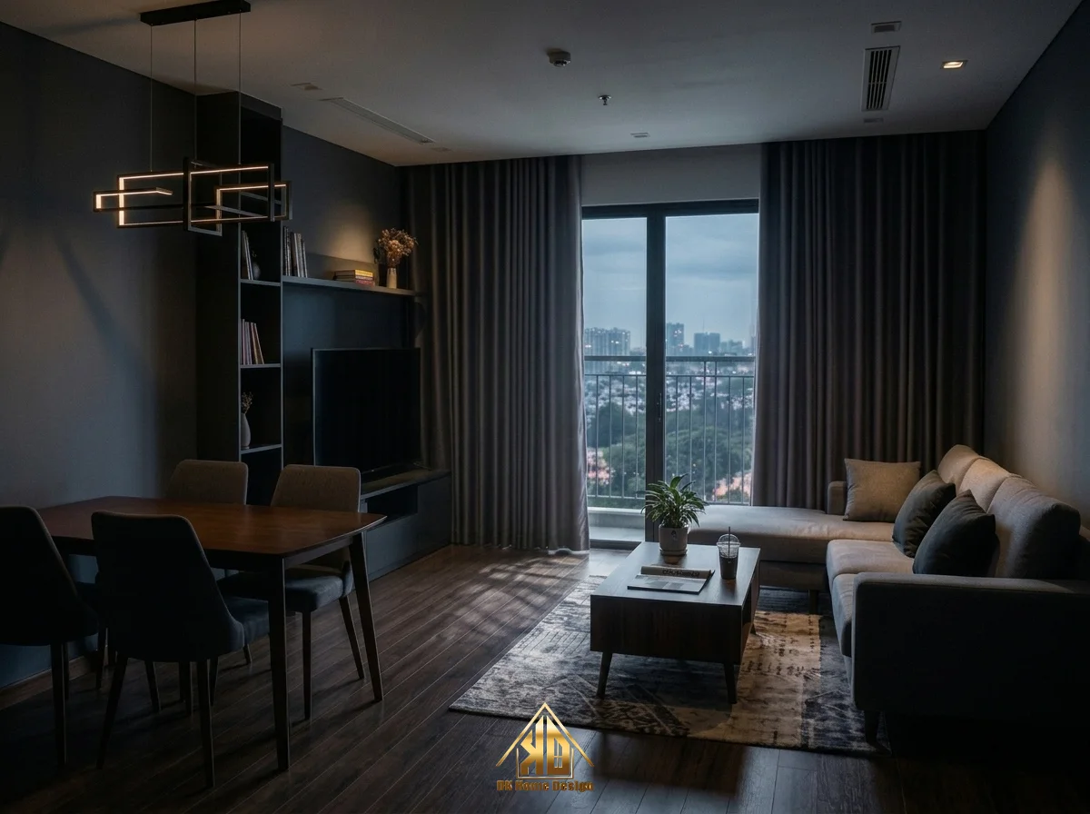 Thi Công Nội Thất Trọn Gói Nhà Mặt Tiền 6m: Kinh Nghiệm Tối Ưu Ánh Sáng Nhà Ống Khép Kín tại Đô Lương 2 Thực trạng nhà ống hẹp ngang thiếu sáng tự nhiên.