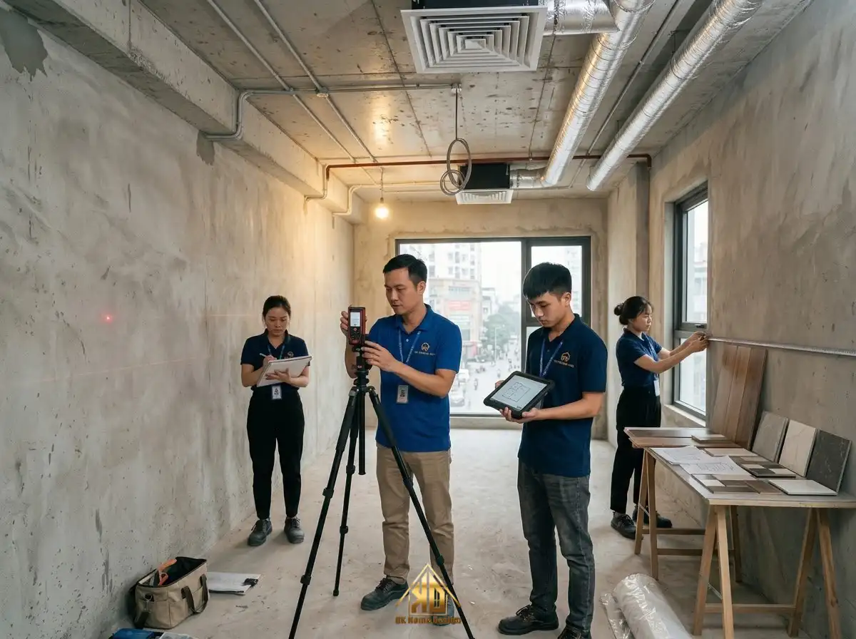 Top 5 xưởng thiết kế thi công nội thất trọn gói uy tín tại Yên Thành đáng "chọn mặt gửi vàng" 16 Khảo sát và lên concept thiết kế nội thất 3D