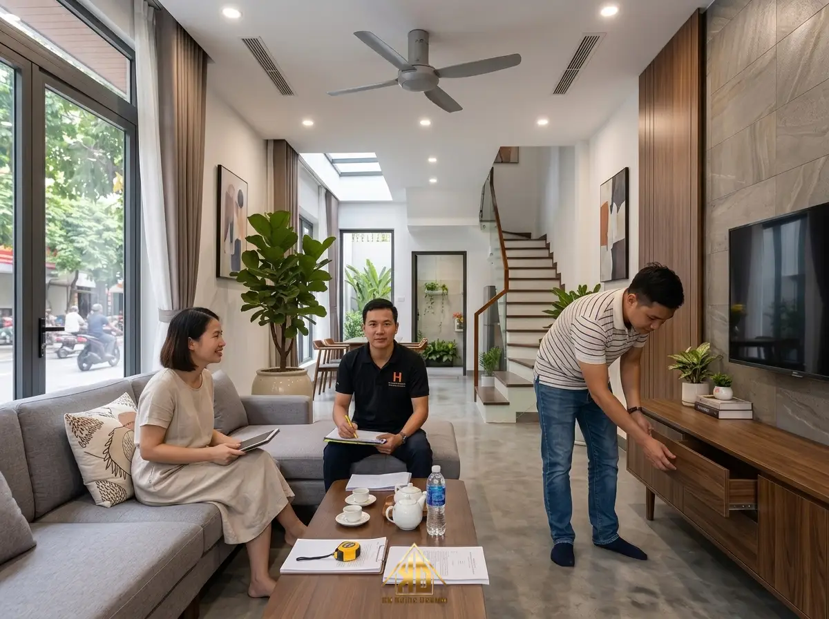 Báo giá thi công nội thất trọn gói Yên Thành mới nhất 2026 – Đẳng cấp xứng tầm không gian 15 Nghiệm thu và bàn giao công trình nội thất trọn gói