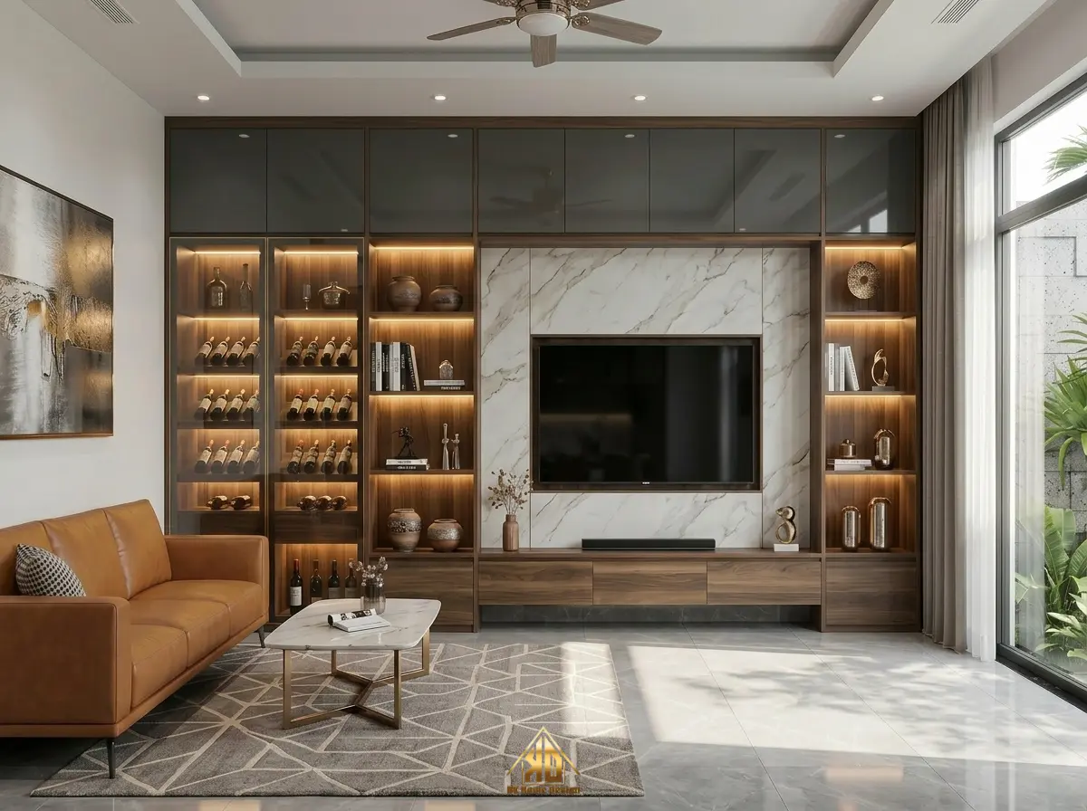 So Sánh Nội Thất Gỗ Tự Nhiên Và Gỗ Công Nghiệp Ở Yên Thành: Đâu Là Lựa Chọn Trọn Gói Xứng Tầm? 11 Thiết kế thi công nội thất phòng khách biệt thự trọn gói tại Yên Thành