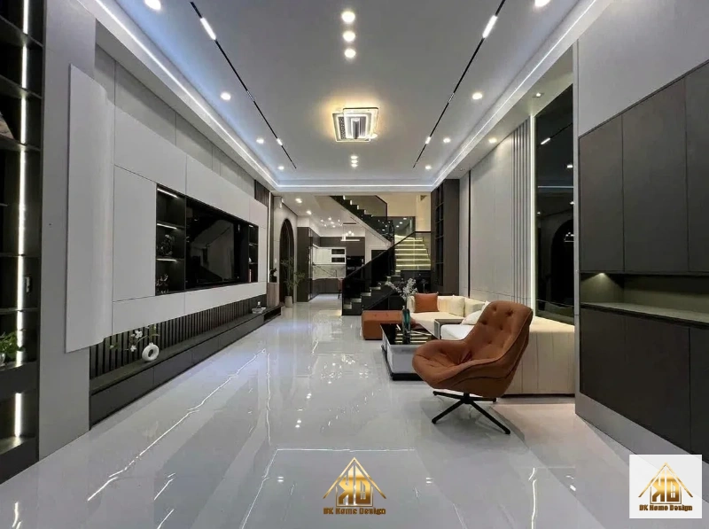 Thiết Kế Nội Thất Nhà Phố Mặt Tiền 4m: Giải Pháp Tối Ưu Ánh Sáng 1 Thiết kế thi công nội thất nhà phố hiện đại 4m tại Đô Lương uy tín Đạt Kỳ